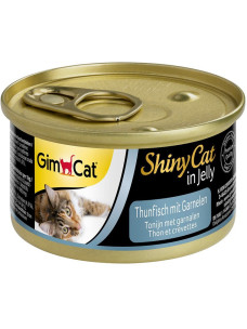 Вологий корм для кішок Gimborn ShinyCat з тунцем і креветками 70 г