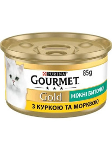 Влажный корм для кошек Gourmet Нежные биточки с курицей и морковью 85 г