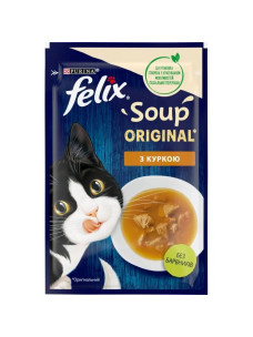 Влажный корм для кошек Purina Felix Суп с курицей 48 г