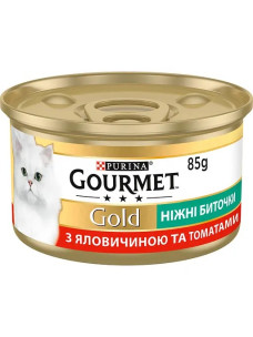 Влажный корм для кошек Gourmet Нежные биточки с говядиной и томатами 85 г