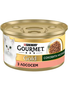 Влажный корм для кошек Gourmet Gold Сочное наслаждение с лососем 85 г