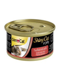 Вологий корм для кішок GimCat Shiny Cat з тунцем та лососем у желе 70 г