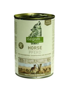Вологий корм для дорослих собак Isegrim Adult Horse Конина з горобиною, грибами та травами 400 г
