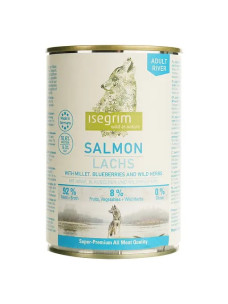 Вологий корм для дорослих собак Isegrim Adult Salmon Лосось з просом, чорницею і травами 400 г