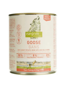 Вологий корм для дорослих собак Isegrim Adult Goose Гусак з бататом, шипшиною і травами 800 г