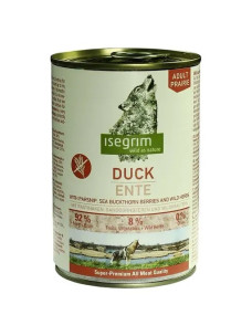 Влажный корм для взрослых собак Isegrim Adult Duck Утка с пастернаком, облепихой и травами 400 г