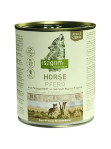 Вологий корм для дорослих собак Isegrim Adult Horse Конина з горобиною, грибами та травами 800 г
