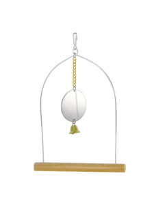 Игрушка для попугаев Лори качеля большая+зеркало+колокольчик 17см