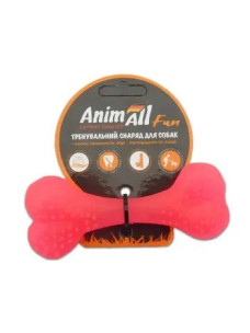 Игрушка для собак AnimAll Fun Кость 12 см коралловая