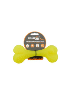 Игрушка для собак AnimAll Fun Кость 12 см желтая