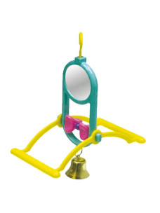 Игрушка для попугаев Dodo Качели с зеркалом 12х5,5х16,5см
