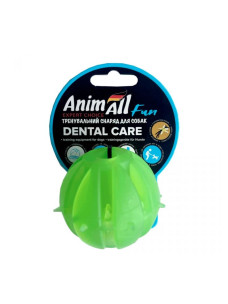 Игрушка AnimAll Fun для собак, мяч Смаколик, 5 см, зеленая