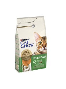 Сухой корм для кошек Cat Chow Sterilised Turkey для кастрированных кошек и стерилизованных кошек с индейкой 15кг