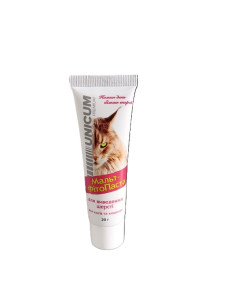 Мальт фітопаста UNICUM ANTI-HAIRBALL COMPLEX для виведення шерсті для котів та кошенят 20 г UN-130