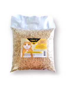 Буковый субстрат наполнитель TerriX 1-3мм гигиеническая подстилка для грызунов, 5л