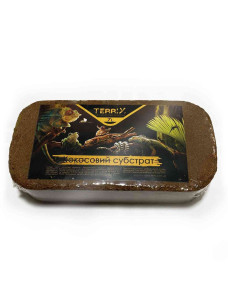 Кокосовый субстрат для террариума для улиток Ахатин, рептилий, амфибий, пауков, змей TerriX кокос прессованный 7 л