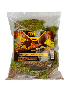 Мох Дикранум для террариума для улиток Ахатин, рептилий, амфибий, пауков TerriX  2 л