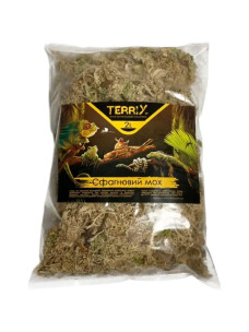 Мох Сфагнум для террариума для улиток Ахатин, рептилий, амфибий, пауков TerriX  2 л