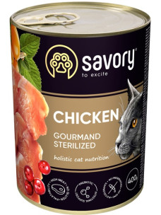 Вологий корм Savory (Сейворі) Cat Adult Sterilized Chicken з куркою для дорослих стерилізованих котів, 400 г