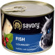 Влажный корм Savory (Сейвори) Cat Gourmand Fish с рыбой для взрослых привередливых кошек, 200 г