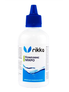 Удобрение Rikka Комплекс МИКРО для аквариумных растений, содержащее микро- и биогенные элементы, необходимые для нормального развития растений 100 мл
