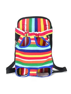 Сумка-рюкзак S полоска цветной 28х18см