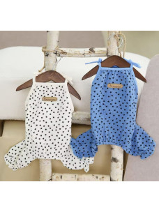 Комбинезон L Dadagou летний хлопковый на завязках белый/звезда Д-30 ОГ-42 ОШ-29см