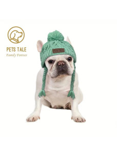 Шапка M Pets Tale в'язана на мотузочках ОГ-30,5-40,6 см м'ятна