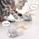 Интерактивная игрушка для кошек Magic tail, автоматическая электрическая мышь на колесах с USB зарядкой 10х7см