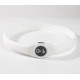 Ошейник с LED подсветкой с USB силиконовый универсальный белый 65см