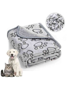 Плед-одеяло для котов и собак серый 40х60см подстилка для домашних животных