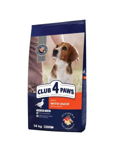Club 4 Paws Premium  сухой корм для взрослых собак средних пород с уткой 14 кг (Клуб 4 Лапы)