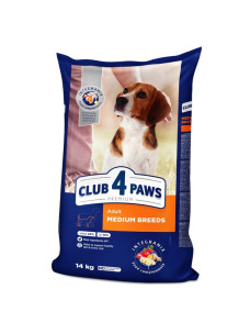 Club 4 Paws Premium Adult Medium сухой корм с курицей для собак средних пород 14 кг (Клуб 4 Лапы)
