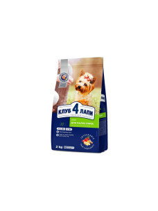 Club 4 Paws Premium Small сухой корм с курицей для собак малых пород 2 кг (Клуб 4 Лапы)