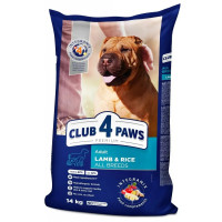 Club 4 Paws Premium Adult All Breeds Lamb & Rice сухой корм с ягням та рисом для собак всех пород 14 кг (Клуб 4 Лапы)
