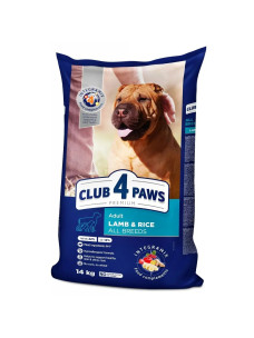 Club 4 Paws Premium Adult All Breeds Lamb & Rice сухой корм с ягням та рисом для собак всех пород 14 кг (Клуб 4 Лапы)