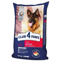 Актив всех пород Club 4 Paws Premium сухой корм с курицей для активных собак14 кг (Клуб 4 Лапы)