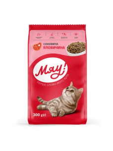 Сухой корм для кошек Мяу говядина 300г