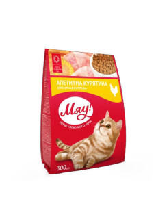 Сухой корм для кошек Мяу курица 300г