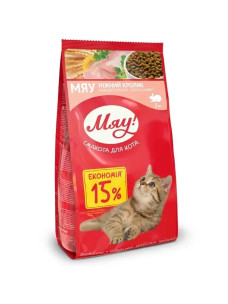 Сухой корм для кошек Мяу нежный кролик 2 кг