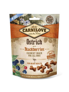Лакомство Carnilove Crunchy Ostrich with Blackberries для собак, мясо страуса и ежевика, 200 г
