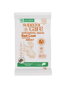 Ласощі Nature's Protection Superior Care Red Coat Hypoallergenic Oral Care для собак усіх порід з рудим забарвленням шерсті, 150 г, лосось (KIKNPSC47272)