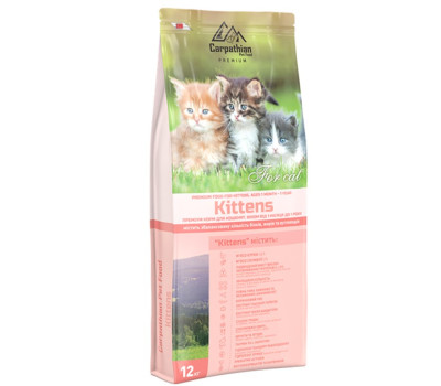 Сухий корм для кошенят всіх порід Carpathian Pet Food Kittens з куркою та скумбрією, 12 кг