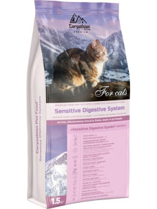 Сухой корм для котов с чувствительной пищеварительной системой Carpathian Pet Food Sensitive Digestive System с курицей и морским окунем, 1,5 кг