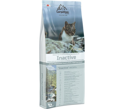 Сухий корм для кішок Carpathian Pet Food Inactive, 12 кг