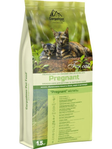Сухой корм Carpathian Pet Food Pregnant для беременных и лактирующих кошек от 1г с курицей и скумбрией, 1,5 кг