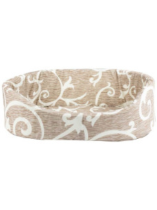 Лежак для котов и собак лежанка Пушистики бежевый 49х35х13 см