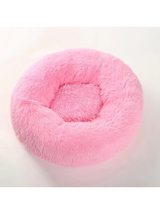 Лежак мягкий пушистый для кошек и собак Травка, диаметр 40 см, размер S