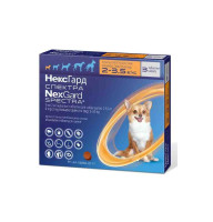 NexGard Spectra (Нексгард Спектра) жувальна таблетка від кліщів, бліх та гельмінтів для собак вагою 2-3,5 кг, 3 таблетки