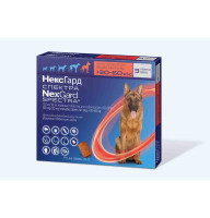 NexGard Spectra (Нексгард Спектра) жувальна таблетка від кліщів, бліх та гельмінтів для собак вагою 30-60 кг, 3 таблетки